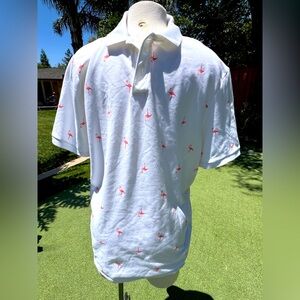 Old Navy White and Pink Polo Shirt Classic Cotton